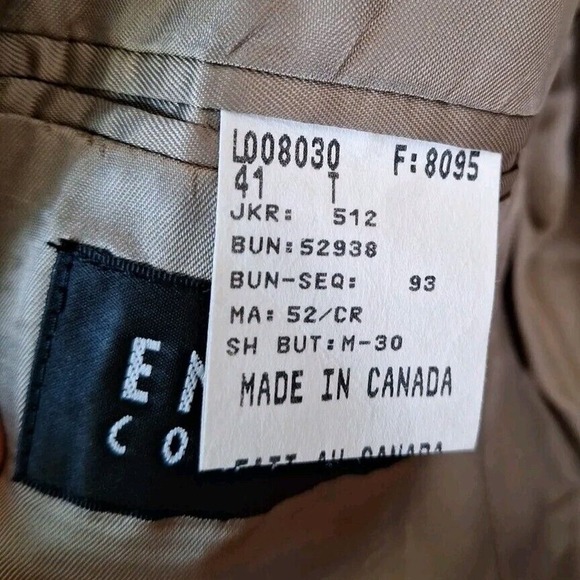 Vintage 90s Oversized Houndstooth Check Blazer Sport Coat Men Size 41 Silk Blnd - Picture 4 of 8